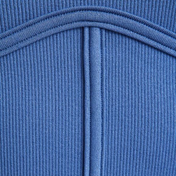 🔴Garage - Long Sleeve Blue Seamless Corset Top - Size S - Picture 5 of 8